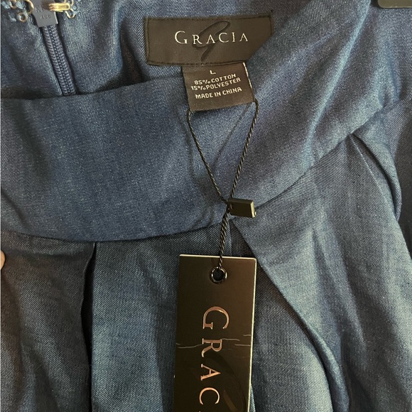 Formal Jean fabric full length skirt - Picture 2 of 2